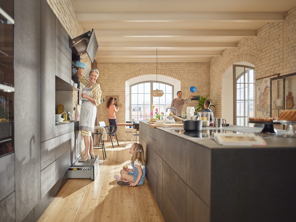 BLUM designs SPACE STEP for easy access to higher cabinets ...
