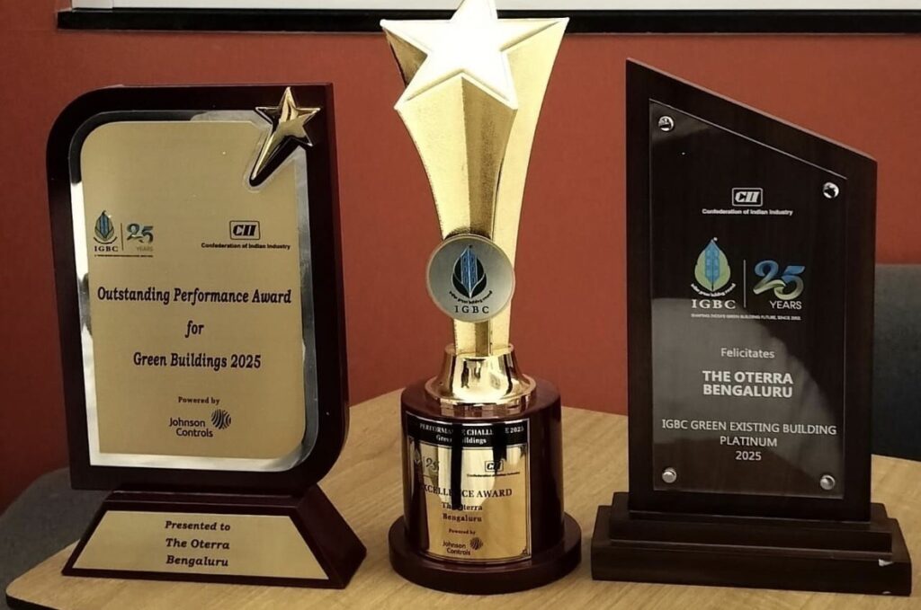 The Oterra Hotel Awarded IGBC Green Existing Building Platinum Certification