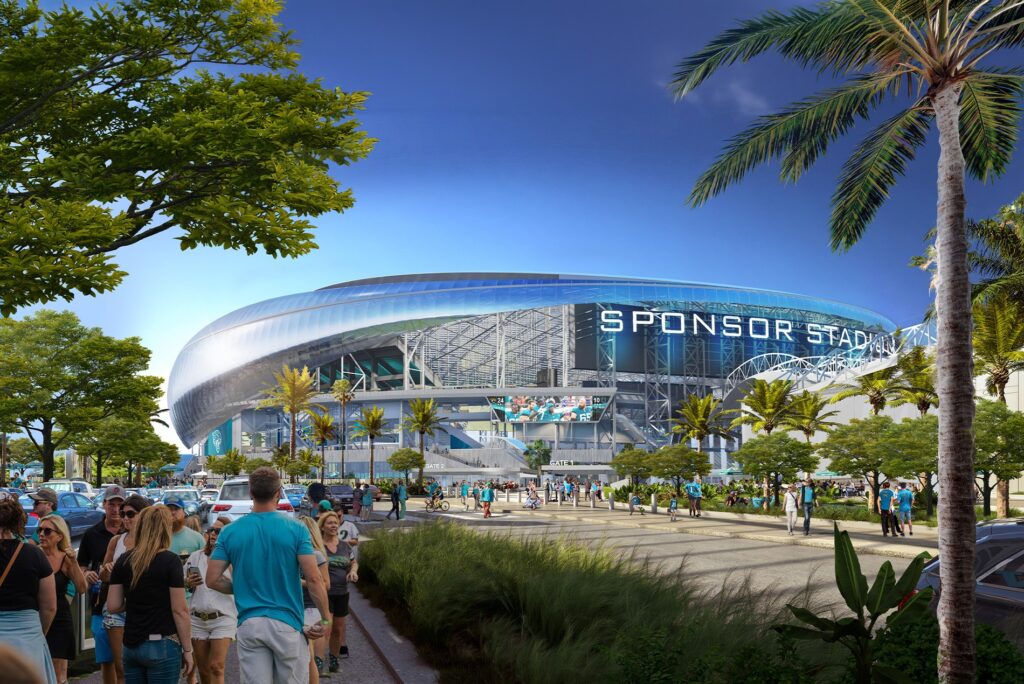 Jacksonville Jaguars Stadium of the Future Under Construction HOK Jaguar Stadium